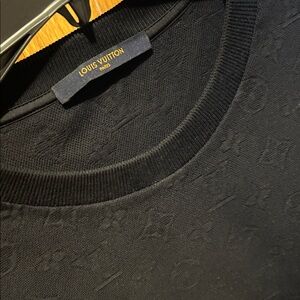 Louis Vuitton Textured Black Crewneck Sweater